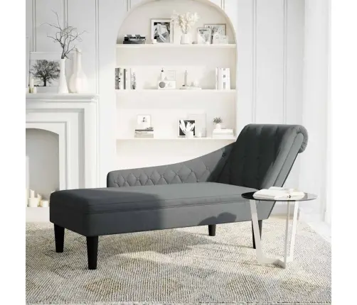 Zvilnis Ar Spilveniem Un Labo Roku Balstu Tumši Pelēks Audums Vidaxl