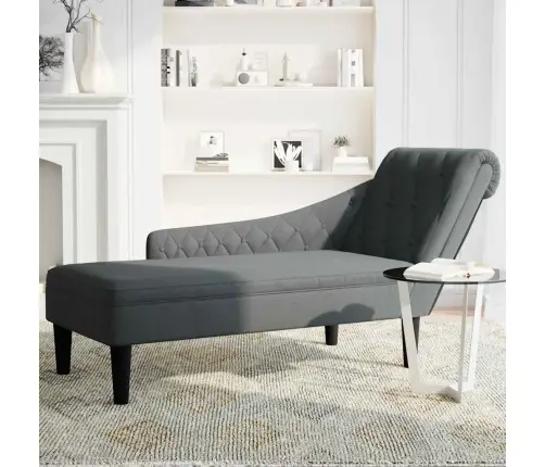 Zvilnis Ar Spilveniem Un Labo Roku Balstu Tumši Pelēks Audums Vidaxl