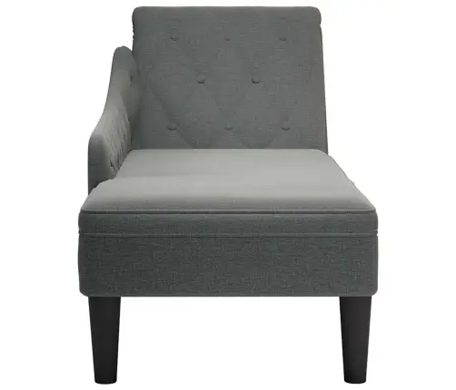 Zvilnis Ar Spilveniem Un Labo Roku Balstu Tumši Pelēks Audums Vidaxl