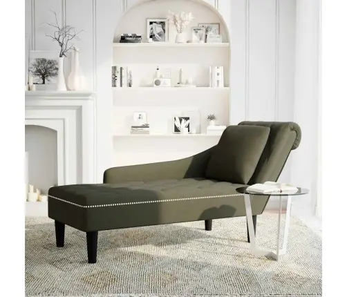 Kanapee Padja Ja Parema Käetoega Sõjaväeroheline Kunstnahk