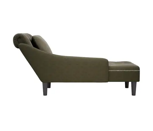 Kanapee Padja Ja Parema Käetoega Sõjaväeroheline Kunstnahk