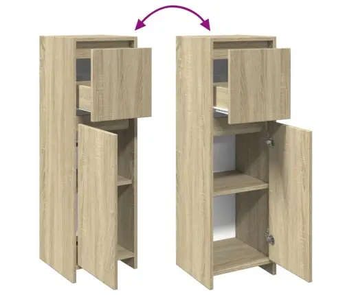 Vonios Kambario Spintelė, Ąžuolo Spalvos, 30X30X95cm Mdp