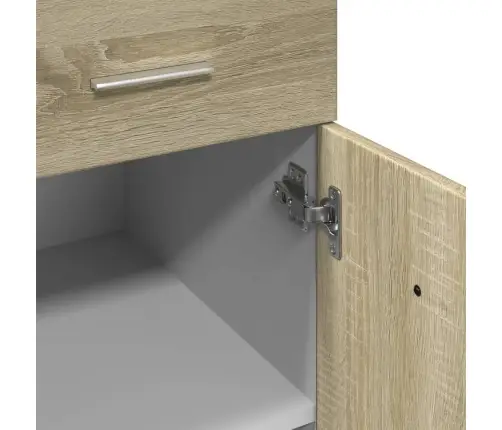 Sahtlitega Alumine Kapp "Lyon", Sonoma Tamm, 80X46X81,5 cm Töödeldud Puit