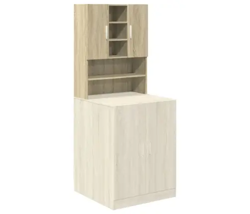 Veļasmašīnas Plaukts, Ozolkoka Krāsa, 70,5X24X90 Cm Vidaxl