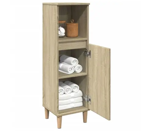 Vannitoakapp, Sonoma Tamm, 30 X 30 X 100 cm Tehispuit