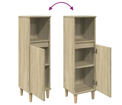 Vannitoakapp, Sonoma Tamm, 30 X 30 X 100 cm Tehispuit