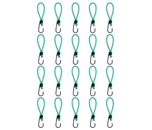 Gumijas Auklas Ar Āķiem, Atstarojošas, 20 Gab., 15 Cm Vidaxl