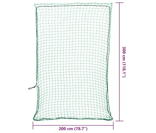 Piekabes Tīkls Ar Elastīgu Auklu, Zaļš, 3X2 M, Polipropilēns Vidaxl