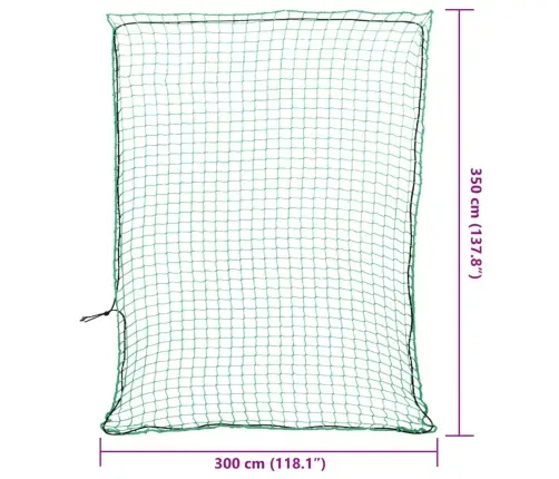 Piekabes Tīkls Ar Elastīgu Auklu, Zaļš, 3,5X3 M, Polipropilēns Vidaxl