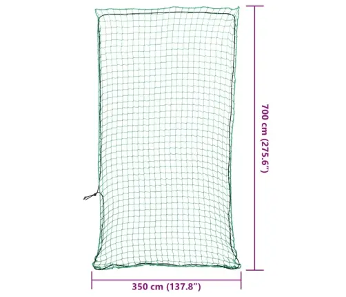Piekabes Tīkls Ar Elastīgu Auklu, Zaļš, 7X3,5 M, Polipropilēns Vidaxl