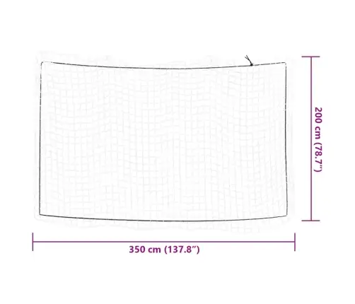 Haagisevõrk Elastse Nööriga, Valge, 3,5 X 2 M, Pp