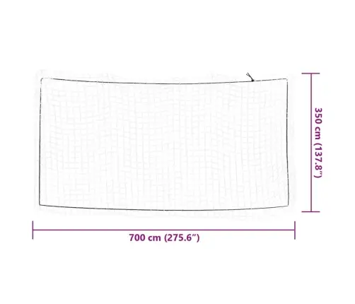 Piekabes Tīkls Ar Elastīgu Auklu, Balts, 7X3,5 M, Polipropilēns Vidaxl