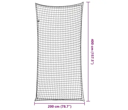 Priekabos Tinklas Su Elastine Virve, Juodas, 4X2M, Pp