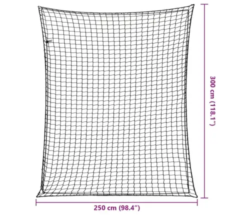 Haagisevõrk Elastse Nööriga Must 3X2,5 M Pp