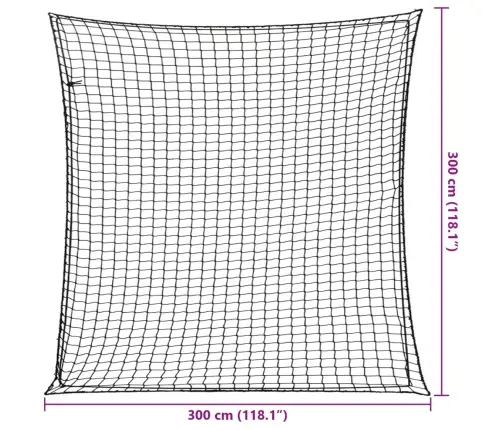 Priekabos Tinklas Su Elastine Virve, Juodas, 3X3M, Pp