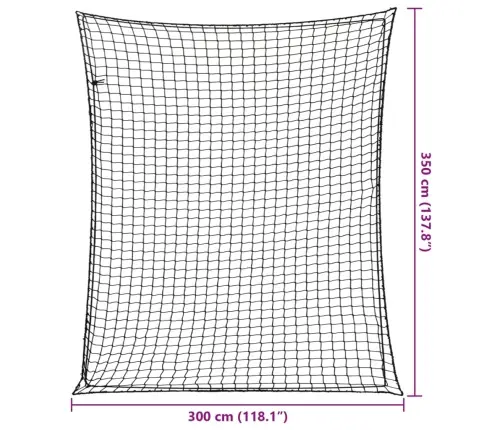 Priekabos Tinklas Su Elastine Virve, Juodas, 3,5X3M, Pp