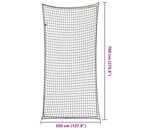 Priekabos Tinklas Su Elastine Virve, Juodas, 7X3,5M, Pp