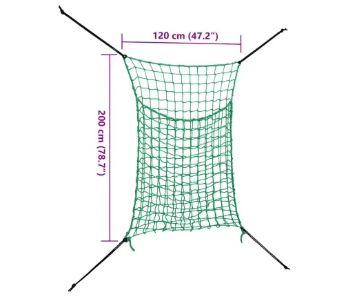 Heinavõrgud 2 Tk Ristkülikukujuline Roheline 200X120 Cm Pp