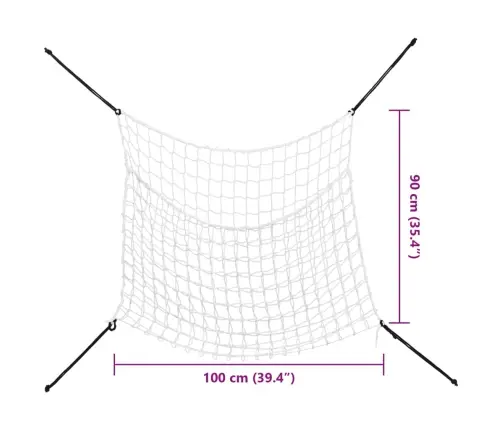 Šieno Tinkleliai, 2Vnt., Baltas, 100X90cm Stačiakampis, Pp