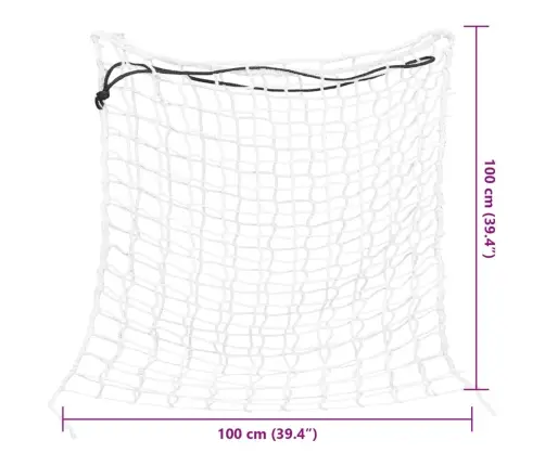 Heinavõrgud 2 Tk, Ümmargune, Valge, 100 X 100 cm Pp