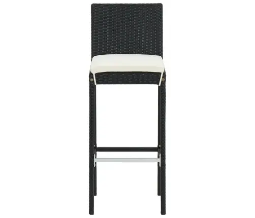 Sodo Baro Komplektas, 3 Dalių, Juodas, Akacija Ir Poliratanas