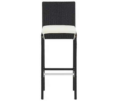 5-Daļīgs Dārza Bāra Mēbeļu Komplekts, Melns, Akācijas Koks, Pe Vidaxl