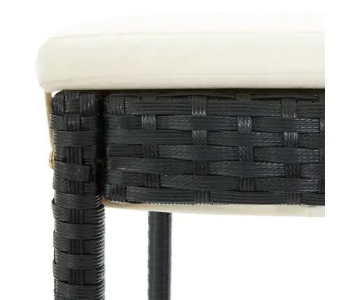 5-Daļīgs Dārza Bāra Mēbeļu Komplekts, Melns, Akācijas Koks, Pe Vidaxl