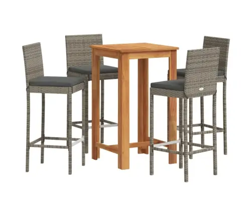 5-Osaline Aia Baarikomplekt, Hall, Akaatsiapuit Ja Polürotang