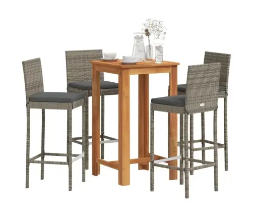 5-Osaline Aia Baarikomplekt, Hall, Akaatsiapuit Ja Polürotang