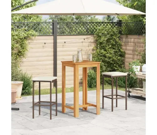 Sodo Baro Komplektas, 3 Dalių, Rudas, Akacija Ir Poliratanas