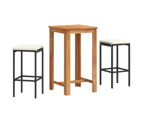 3-Daļīgs Dārza Bāra Mēbeļu Komplekts, Akācijas Masīvkoks, Pe Vidaxl