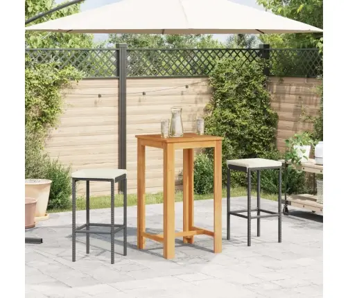 3-Daļīgs Dārza Bāra Mēbeļu Komplekts, Akācijas Masīvkoks, Pe Vidaxl
