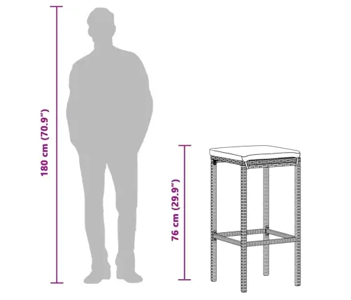 3-Daļīgs Dārza Bāra Mēbeļu Komplekts, Akācijas Masīvkoks, Pe Vidaxl