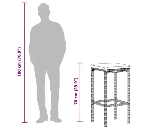 Sodo Baro Komplektas, 5 Dalių, Rudas, Akacija Ir Poliratanas