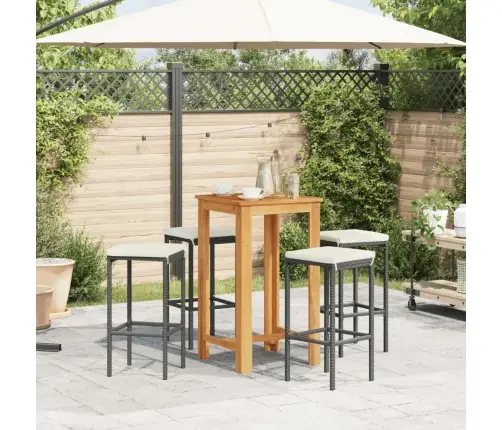 5-Osaline Aia Baarikomplekt, Must, Akaatsiapuit Ja Polürotang