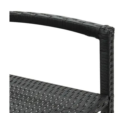 5-Daļīgs Dārza Bāra Mēbeļu Komplekts, Melns, Akācijas Koks, Pe Vidaxl