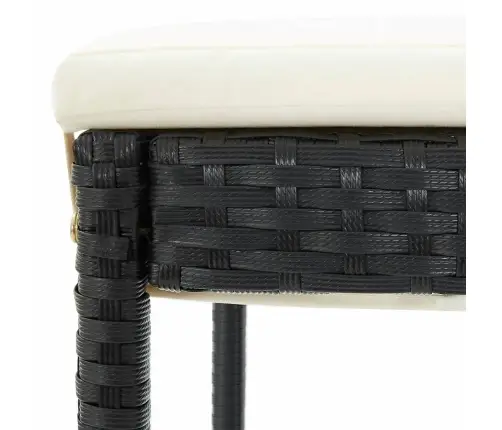 5-Daļīgs Dārza Bāra Mēbeļu Komplekts, Melns, Akācijas Koks, Pe Vidaxl