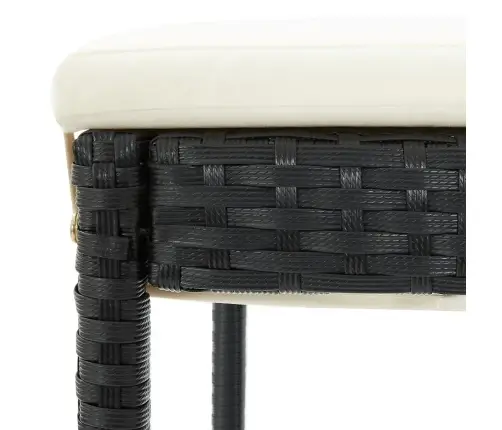 7-Daļīgs Dārza Bāra Mēbeļu Komplekts, Melns, Akācijas Koks, Pe Vidaxl