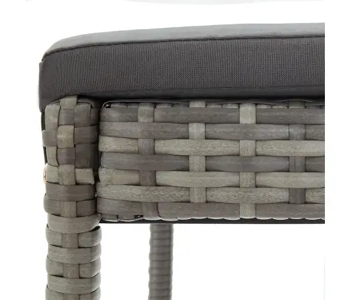 7-Daļīgs Dārza Bāra Mēbeļu Komplekts, Pelēks, Akācijas Koks, Pe Vidaxl