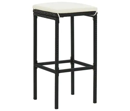 7-Daļīgs Dārza Bāra Mēbeļu Komplekts, Melns, Akācijas Koks, Pe Vidaxl