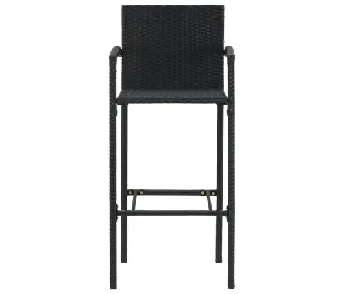 5-Daļīgs Dārza Bāra Mēbeļu Komplekts, Melns, Akācijas Koks, Pe Vidaxl