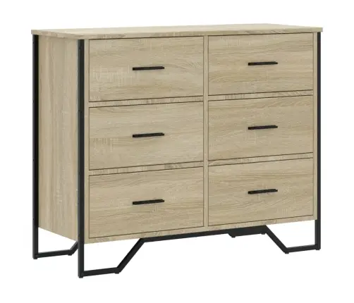 Kummut, Sonoma Tamm, 91X35,5X74,5 cm Tehispuit