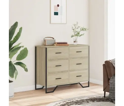 Kummut, Sonoma Tamm, 91X35,5X74,5 cm Tehispuit