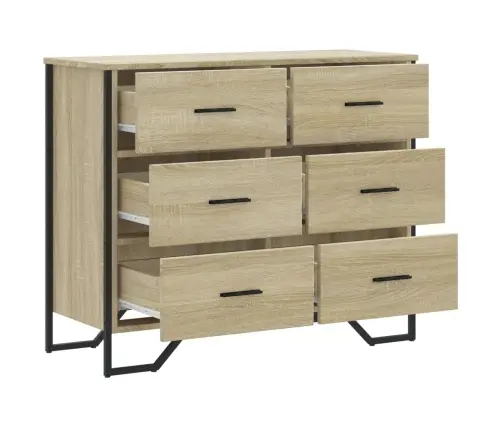 Kummut, Sonoma Tamm, 91X35,5X74,5 cm Tehispuit