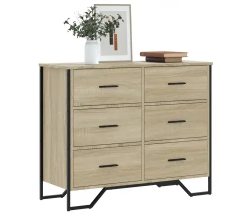 Kummut, Sonoma Tamm, 91X35,5X74,5 cm Tehispuit