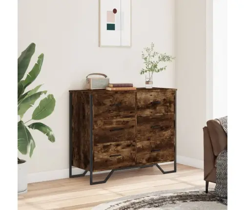 Atvilktņu Skapītis, Ozola, 91X35,5X74,5 Cm, Inženierijas Koks Vidaxl