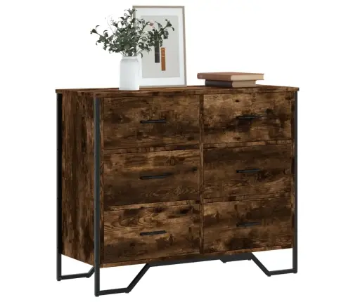 Atvilktņu Skapītis, Ozola, 91X35,5X74,5 Cm, Inženierijas Koks Vidaxl