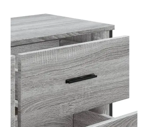 Komoda Su Stalčiais, Pilka Ąžuolo, 91X35,5X74,5cm Mediena