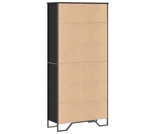 Grāmatu Plaukts, Melns, 80X31X169 Cm, Inženierijas Koks Vidaxl