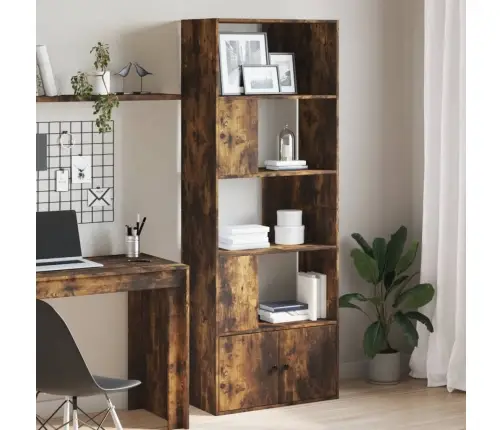 Raamaturiiul, Suitsutatud Tamm, 70X36X189 cm Tehispuit